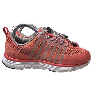Apex Breeze Shoes Womens 8 W Coral Pink Pull Cord Diabetic Walking Sneaker A7200